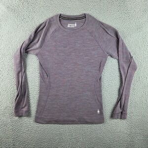 Smartwool Merino Base Layer Top Womens M Purple Crew Neck Long Sleeve Winter